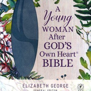 NLT A Young Woman After God's Own Heart Bible--soft leather-look, denim - New